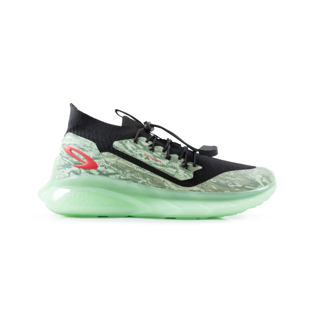 Sepatu Running 910 Yuka Ace 1.5 - Hitam/Hijau Muda/Merah