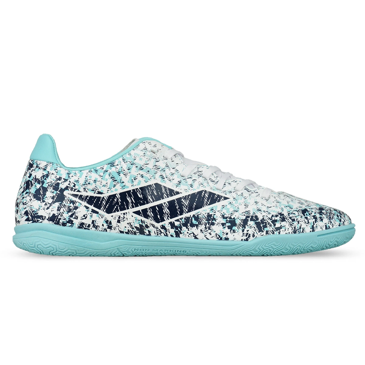 Sepatu Futsal Mills Gladion IN - White/Cyan/Navy