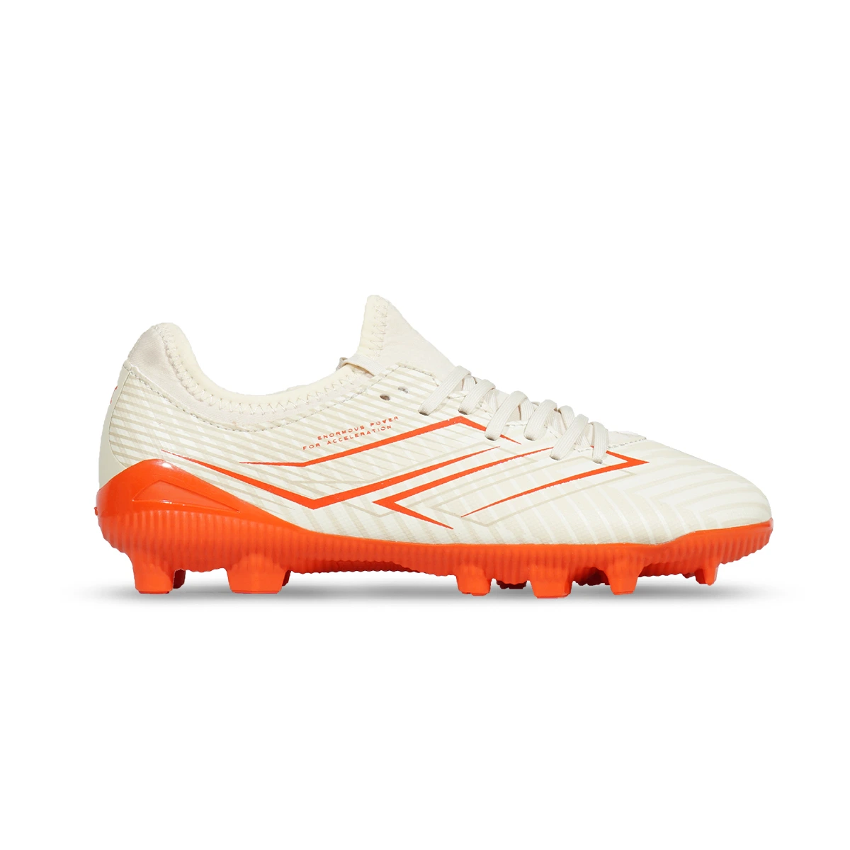Sepatu Bola Anak Mills Xyclops Helios FG JR - Beige/Bright Red