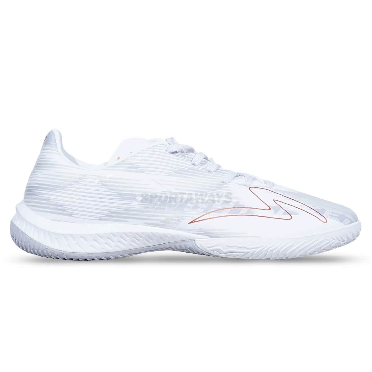 Sepatu Futsal Specs Accelerator Lightspeed 4 Nitro Pro IN - White/Lunar Rock/Copper