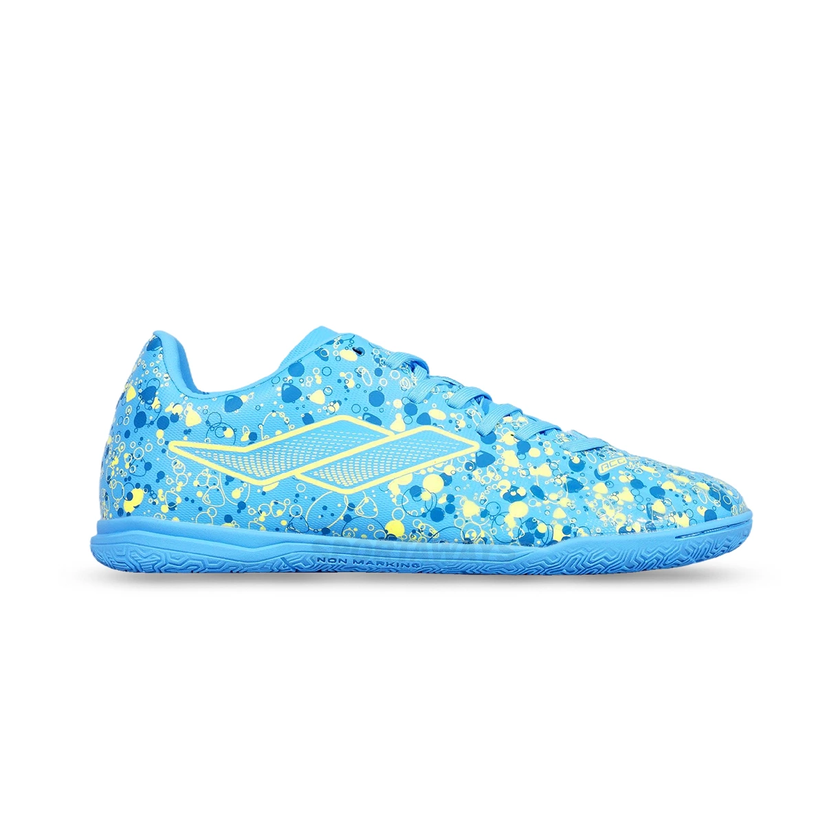 Sepatu Futsal Mills Oxy IN JR - Lt Blue/Yellow